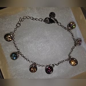 Multicolor sterling silver & cubic zirconia bracelet